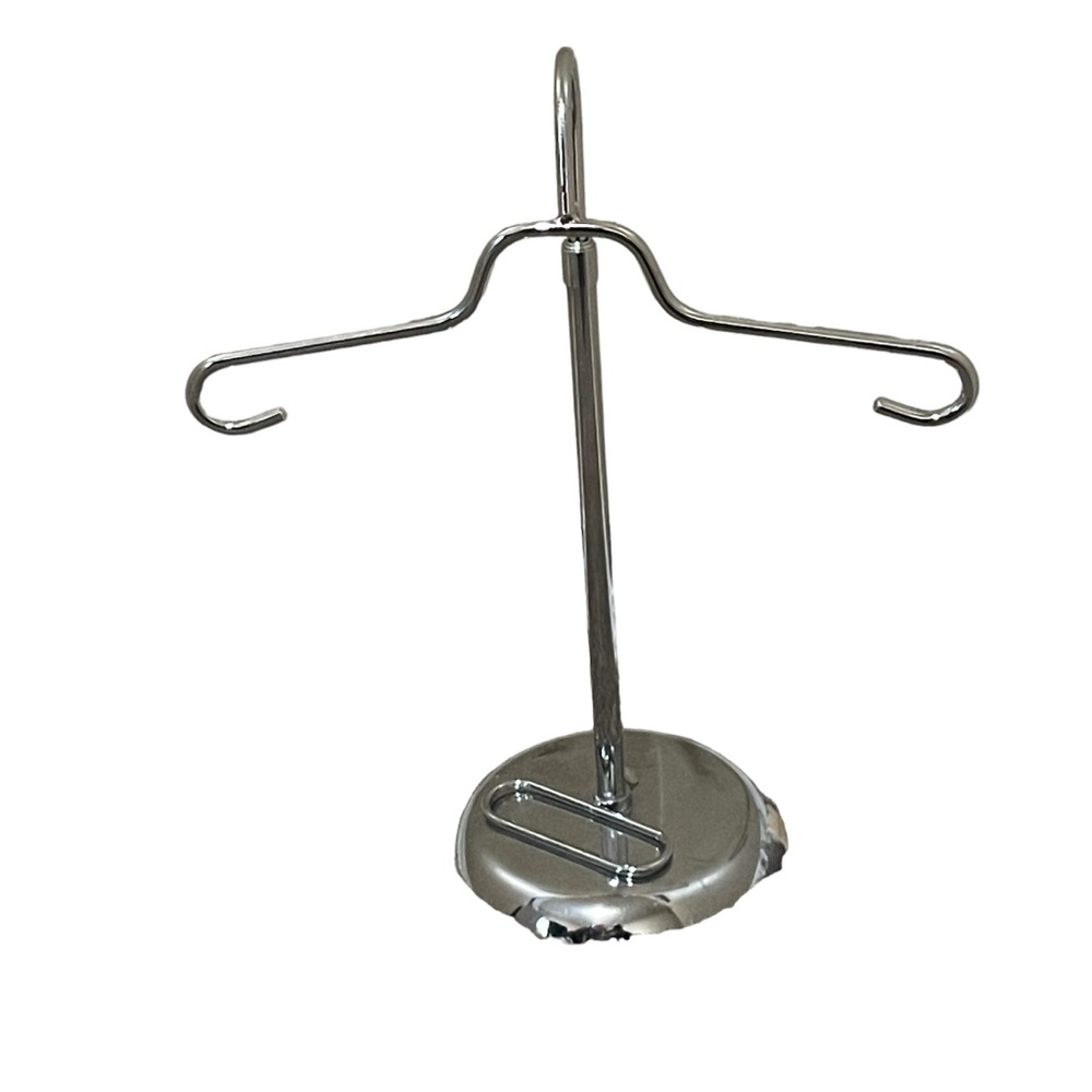 T-Shaped Clothing Chrome Telescopic Display Stand